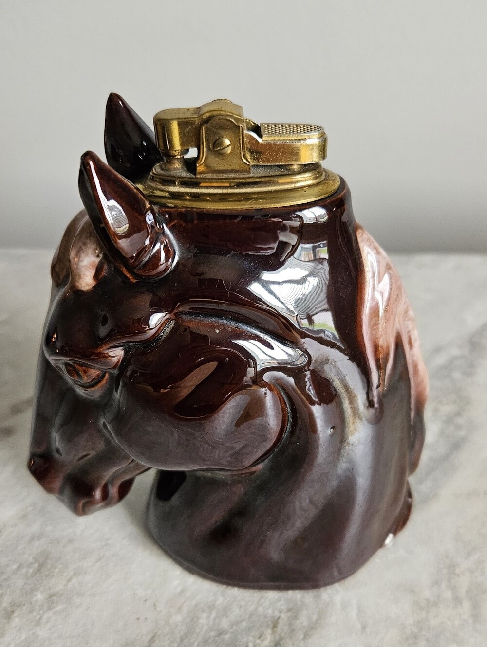 Vintage Mid Century Japan Ceramic Horse Head Barware Statue Decor As Is - Picture 3 of 14